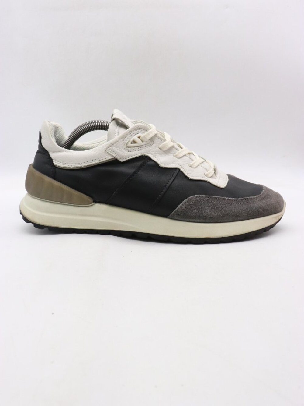 ECCO ASTIR Retro Sneaker Men's US 9-9.5 EU 43 Black Gray Leather Casual Comfort